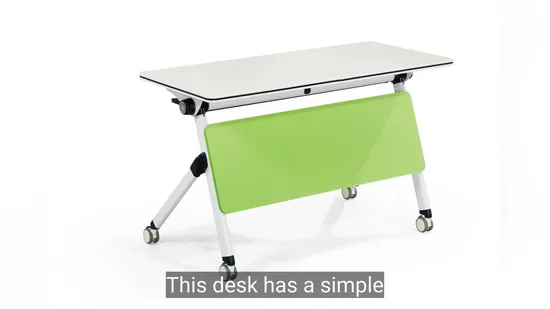 Standing Folding Movable Stackable Sliding Meeting Room Computer Study Office Table Training Desk