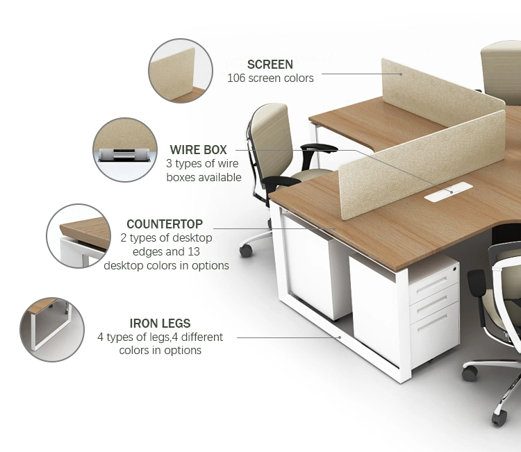 Popular Design Wood Desk Table Specifications Size Set Price 8 Person Workstation Office Workstation