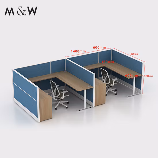 Scrivania da ufficio modulare di fabbrica Postazione di lavoro per ufficio a cubicolo Scrivania in legno a forma di U Postazione di lavoro per mobili commerciali